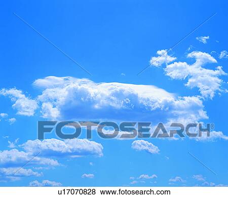 Stock Photo - nature, white clouds, clouds, sky, blue sky, skies. Fotosearch