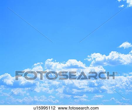 Stock Image - sky, clouds, blue sky, skies, white clouds, nature. Fotosearch