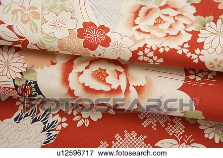 Stock Photo - Printed cotton, close-up. Fotosearch