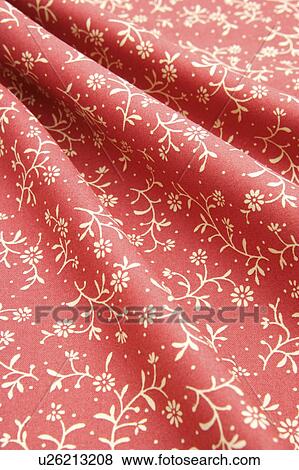 Stock Photo - Printed cotton, close-up. Fotosearch