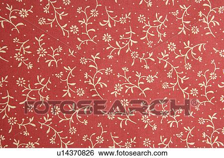 Stock Photograph - Printed cotton, close-up. Fotosearch
