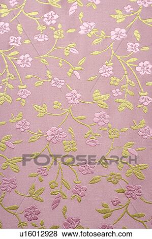 Stock Photo - Printed silk, close-up. Fotosearch
