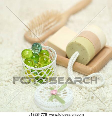 Bathing accessories View Large Photo Image Stock Photo - Bathing accessories. Fotosearch
