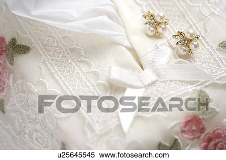 Stock Photography - Bowknot on lace. Fotosearch