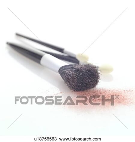 Cheek blush brushes View Large Photo Image Stock Image - Cheek blush brushes. Fotosearch