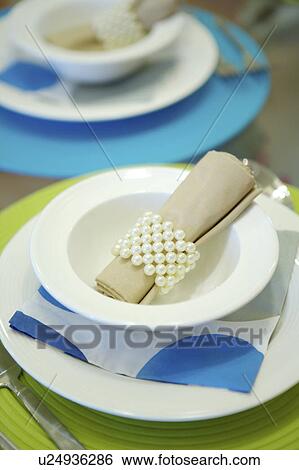 Colorful table settings View Large Photo Image Stock Photograph - Colorful table settings. Fotosearch