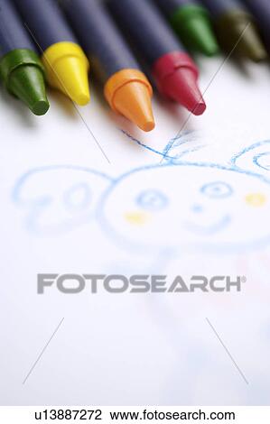 Drawing with crayons View Large Photo Image Stock Image - Drawing with crayons. Fotosearch
