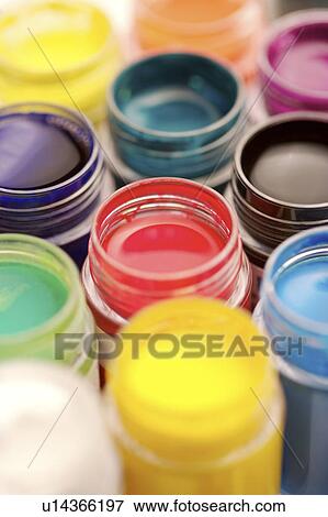 Stock Photo - Watercolor dyestuffs. Fotosearch