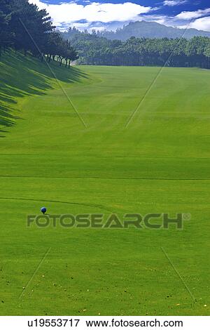 Golf ball on tee in green View Large Photo Image Stock Photo - Golf ball on tee in green. Fotosearch