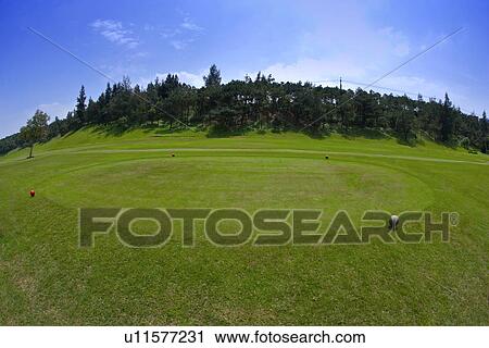 Stock Image - Golf course landscape. Fotosearch