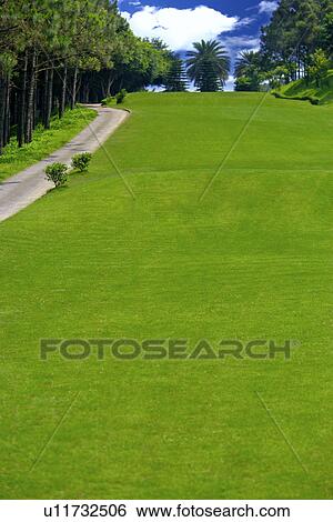 Golf course landscape View Large Photo Image Stock Photograph - Golf course landscape . Fotosearch
