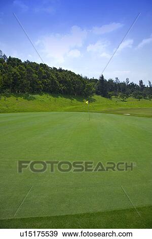 Golf course View Large Photo Image Stock Photo - Golf course. Fotosearch