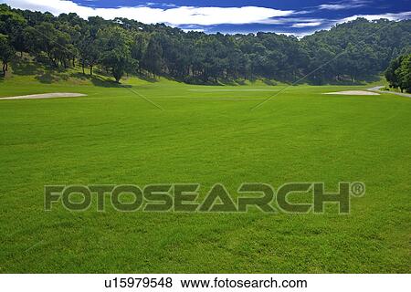 Golf course View Large Photo Image Stock Photo - Golf course. Fotosearch