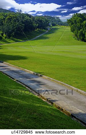 Stock Photography - Road in golf course. Fotosearch
