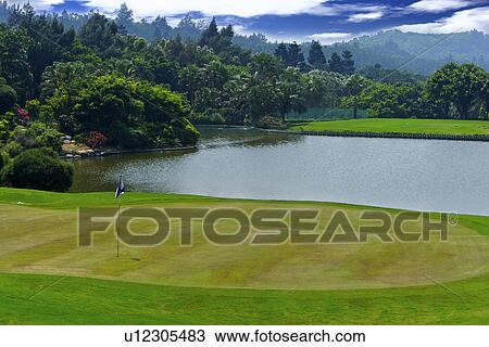 Water hazard in golf course View Large Photo Image Stock Image - Water hazard in golf course. Fotosearch