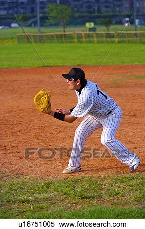 Stock Photography - Baseball catcher. Fotosearch