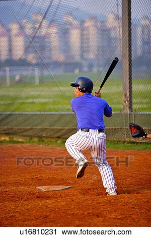 Baseball player swing bat View Large Photo Image Stock Image - Baseball player swing bat. Fotosearch