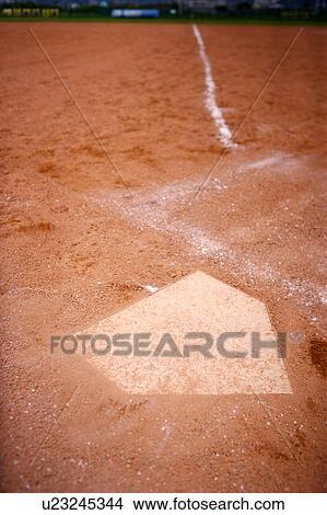 Picture - Close up of home base. Fotosearch