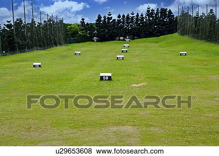 Practice targets at golf course View Large Photo Image Stock Photo - Practice targets at golf course . Fotosearch