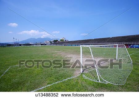 Goal Net on a Football Pitch View Large Photo Image Stock Image - Goal Net on a Football Pitch . Fotosearch