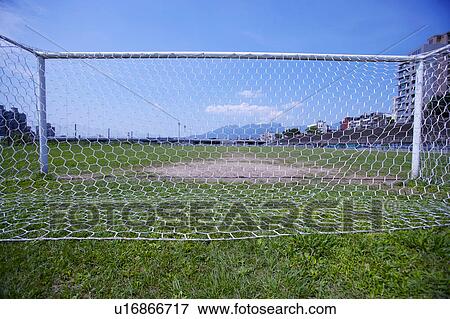 Soccer goal, close up View Large Photo Image Stock Photo - Soccer goal, close up. Fotosearch