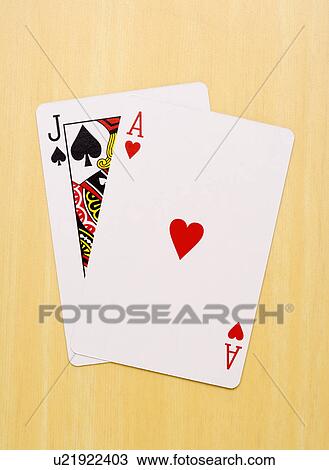 Stock Image - Two cards. Fotosearch