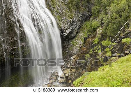 Stock Photo - Narada Falls, Mount Rainier National Park, Washington, USA. Fotosearch