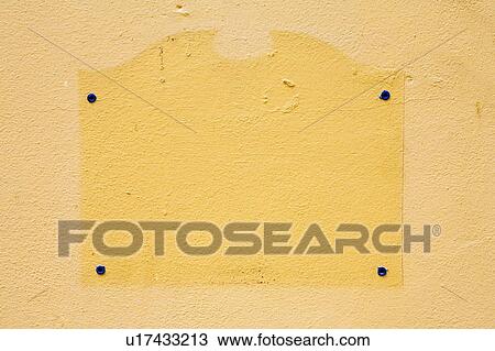 A wall with outline of a sign View Large Photo Image Stock Image - A wall with outline of a sign. Fotosearch