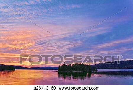 Sunrise on Two Rivers Lake. Algonquin Provincial Park, Ontario. Canada. View Large Photo Image Stock Image - Sunrise on Two Rivers Lake. Algonquin Provincial Park, Ontario. Canada.. Fotosearch