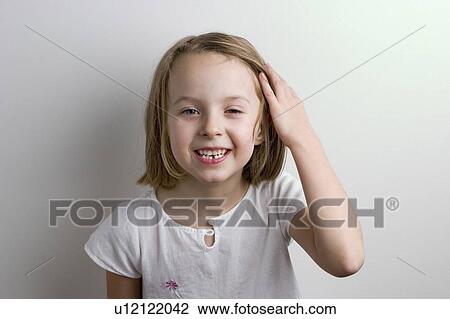 Portrait of 6 year old girl View Large Photo Image Stock Image - Portrait of 6 year old girl. Fotosearch