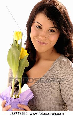Young girl w/Flower, Regina, Saskatchewan View Large Photo Image Stock Image - Young girl w/Flower, Regina, Saskatchewan. Fotosearch