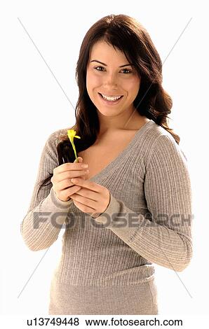 Young girl w/Flower, Regina, Saskatchewan View Large Photo Image Stock Photo - Young girl w/Flower, Regina, Saskatchewan. Fotosearch