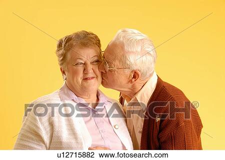 Stock Image - Senior couple posing, Regina, Saskatchewan. Fotosearch