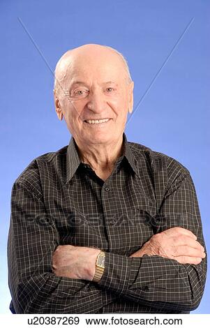 Stock Photo - Senior Male Head Shot; Canada, Saskatchewan, Regina. Fotosearch