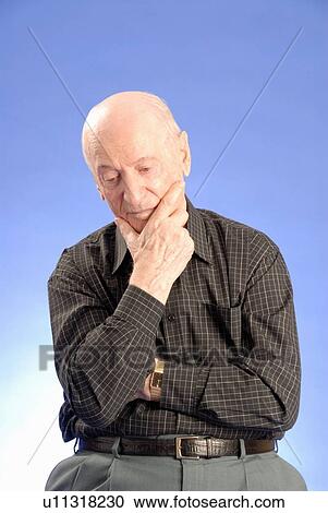Stock Image - Senior Male Head Shot, Regina, Saskatchewan. Fotosearch
