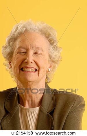 Stock Photo - Senior Woman headshot, Regina, Saskatchewan. Fotosearch