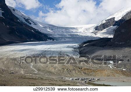 Stock Photo - Athabasca Glacier, Columbia Icefield, Jasper National Park, Alberta, Canada. Fotosearch