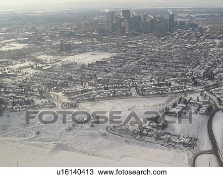 Calgary downtown in winter, as seen from airplane window. View Large Photo Image Stock Image - Calgary downtown in winter, as seen from airplane window.. Fotosearch
