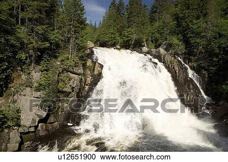 Stock Image - Chutes du Diable, Laurentians, Quebec. Fotosearch