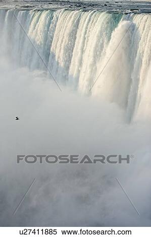 Stock Photography - Closeup of Horseshoe Falls - Niagara Falls - Ontario Canada. Fotosearch