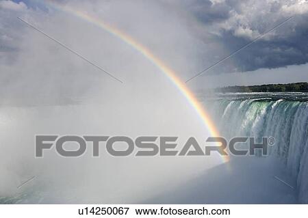 Horseshoe Falls and rainbow -view from Table Rock - Niagara Falls Ontario Canada View Large Photo Image Stock Photo - Horseshoe Falls and rainbow -view from Table Rock - Niagara Falls Ontario Canada. Fotosearch