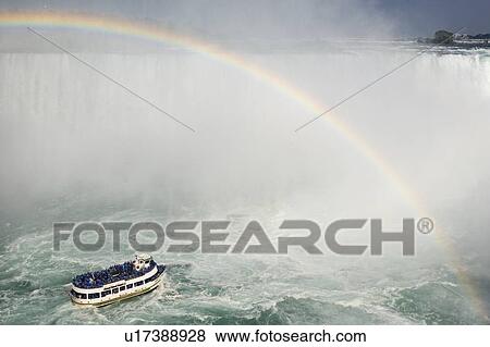 Horseshoe Falls and the American Falls and the Maid of the Mist at Niagara Falls, Ontario, Canada View Large Photo Image Stock Photo - Horseshoe Falls and the American Falls and the Maid of the Mist at Niagara Falls, Ontario, Canada. Fotosearch