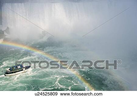 Horseshoe Falls and The Maid of the Mist - Niagara Falls, Ontario, Canada View Large Photo Image Stock Photo - Horseshoe Falls and The Maid of the Mist - Niagara Falls, Ontario, Canada. Fotosearch