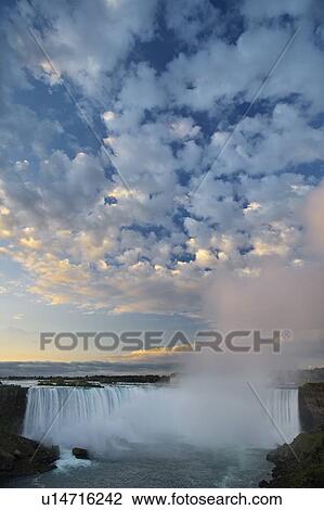 Horseshoe Falls at sunrise, Niagara Falls, Ontario, Canada View Large Photo Image Stock Image - Horseshoe Falls at sunrise, Niagara Falls, Ontario, Canada. Fotosearch