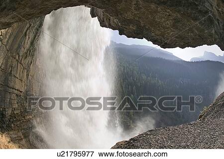 Stock Photo - Panther Falls, Banff National Park, Alberta, Canada. Fotosearch