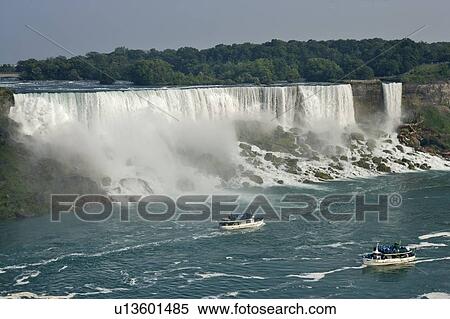 The American Falls and the Maid of the Mist looking towards Niagara Falls State Park - Niagara Falls, New York, USA View Large Photo Image Stock Photography - The American Falls and the Maid of the Mist looking towards Niagara Falls State Park - Niagara Falls, New York, USA. Fotosearch
