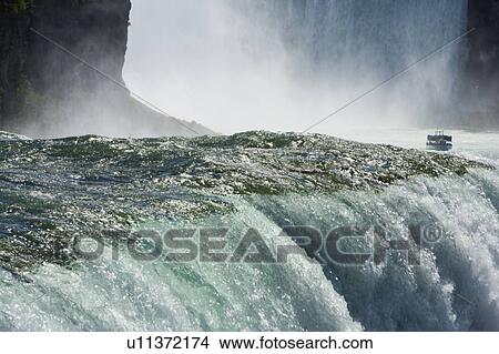 The American Falls photographed from Prospect Point - Niagara Falls State Park - Niagara Falls New York USA with the Maid of the Mist and Horseshoe Falls in the background, USA, New York, Niagara Fa View Large Photo Image Picture - The American Falls photographed from Prospect Point - Niagara Falls State Park - Niagara Falls New York USA with the Maid of the Mist and Horseshoe Falls in the background, USA, New York, Niagara Fa. Fotosearch