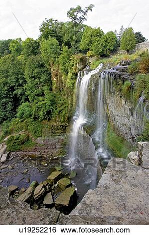Stock Photograph - View of Webster's Falls, Canada, Ontario, Dundas. Fotosearch