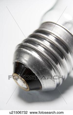 Stock Image - Close Up Of Light Bulb Base. Fotosearch