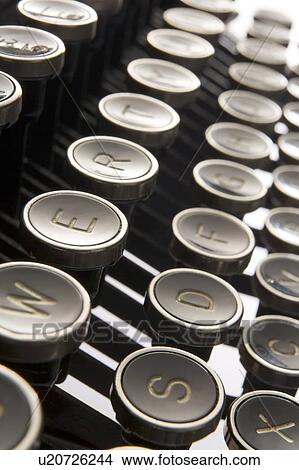 Close Up Of Old Fashioned Typewriter Keys View Large Photo Image Picture - Close Up Of Old Fashioned Typewriter Keys. Fotosearch